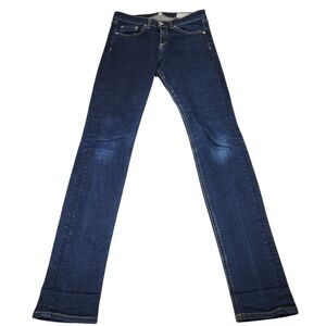 rag & bone High Rise Skinny Jeans Dark Wash Stretch Denim Size 26
